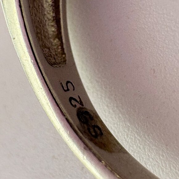 VTG Solid Sterling Silver 925 Cubic Zirconia Channel Set Band RIng Size 5.75 - Picture 9 of 11